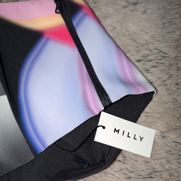 MILLY Glow Print Cady Bustier Crop Top Women's 4 NWT - Picture 6 of 8